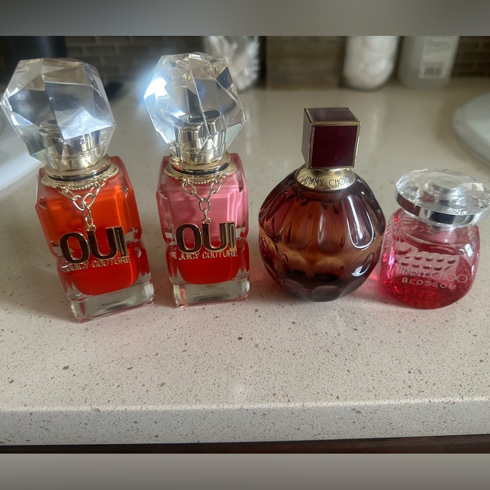 Juicy Couture and Jimmy Choo all practically brand new